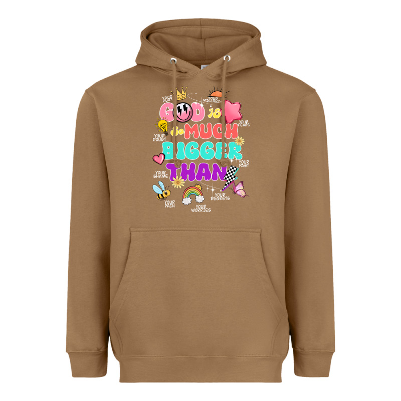 God Is Bigger Design Heavyweight Hoodie by JahusDesignShop | Teevron