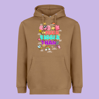God Is Bigger Design Heavyweight Hoodie Designed By Jahusdesignshop