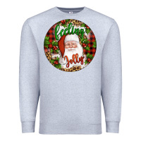 Heather Grey Christmas feeling jolly santa Premium Sweatshirt - Artiststas