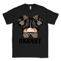 Black kid life leopard messy bun Classic Tee - texasbilliewilder