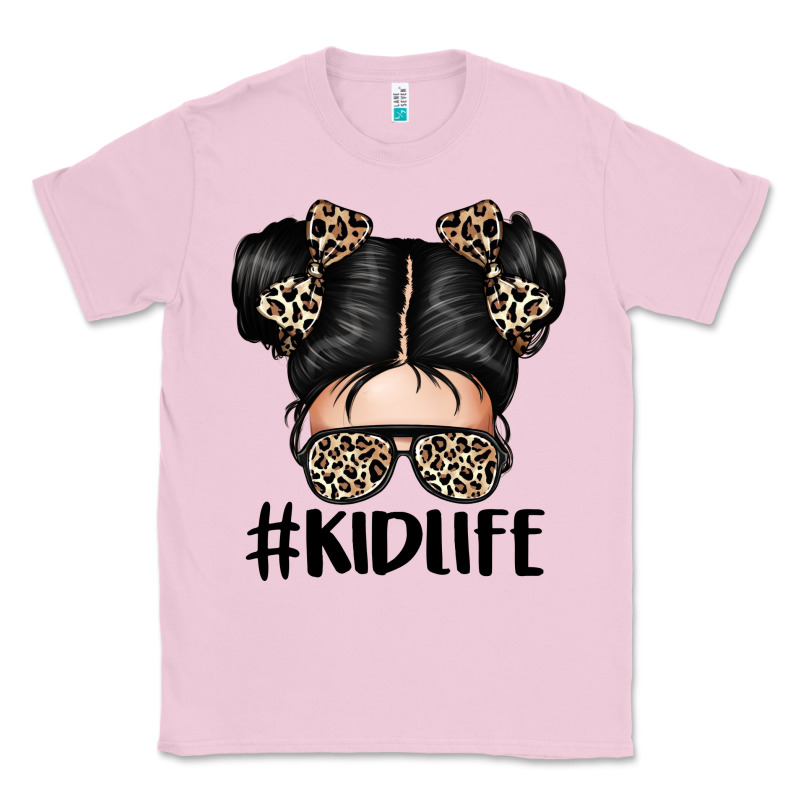 Kid Life Leopard Messy Bun Classic Tee by texasbilliewilder | Teevron