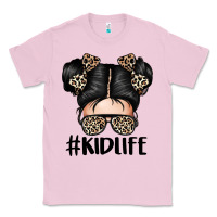 Bubblegum Pink kid life leopard messy bun Classic Tee - texasbilliewilder