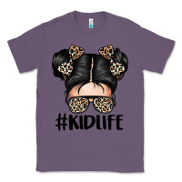 Lavender kid life leopard messy bun Classic Tee - texasbilliewilder