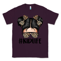 Plum kid life leopard messy bun Classic Tee - texasbilliewilder