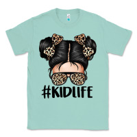 Seafoam kid life leopard messy bun Classic Tee - texasbilliewilder