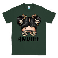Sports Green kid life leopard messy bun Classic Tee - texasbilliewilder