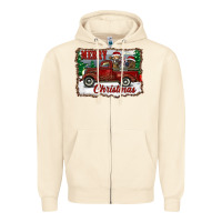 Sandshell christmas truck with cows Zipper Hoodie - RanaPortraitStore