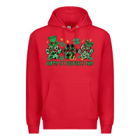 Red happy st.patrick's day Premium Hoodie - MaliasSmallBusiness