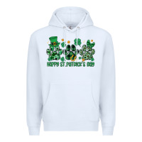 White happy st.patrick's day Premium Hoodie - MaliasSmallBusiness