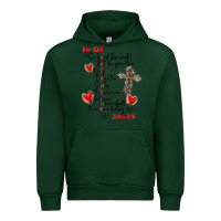 Forest Green for god so loved the world Urban Hoodie - MaliasSmallBusiness