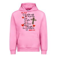 Fuchsia Pink for god so loved the world Urban Hoodie - MaliasSmallBusiness