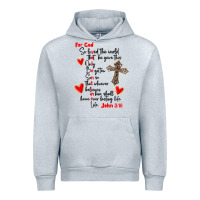Heather Grey for god so loved the world Urban Hoodie - MaliasSmallBusiness