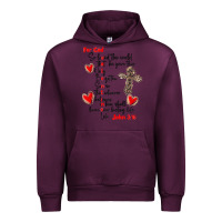 Mauve Wine for god so loved the world Urban Hoodie - MaliasSmallBusiness