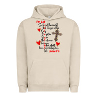 Pigment French Oak for god so loved the world Urban Hoodie - MaliasSmallBusiness