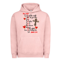 Pigment Salmon for god so loved the world Urban Hoodie - MaliasSmallBusiness