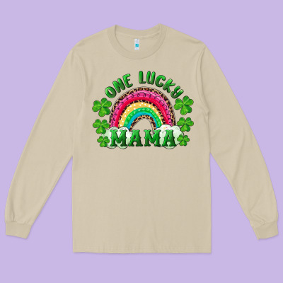 Long Sleeve Tee st patrick's day one lucky mama