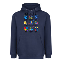 Navy god says i am autism Heavyweight Hoodie - JahusDesignShop