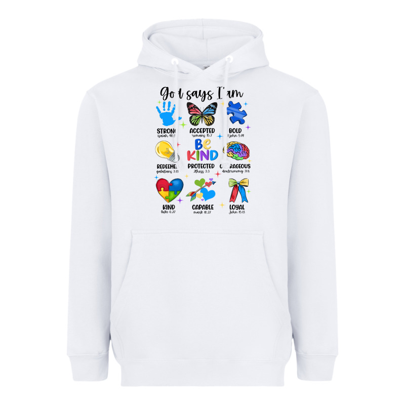 God Says I Am Autism Heavyweight Hoodie by JahusDesignShop | Teevron
