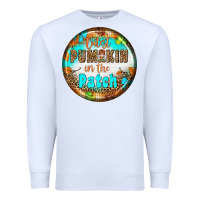 White cutest pumpkin İn the patch Premium Sweatshirt - BundleAndBundleShop
