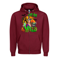 Burgundy witchy and wild Zipper Hoodie - Zillion Design Studio