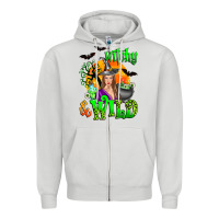 Dove Grey witchy and wild Zipper Hoodie - Zillion Design Studio