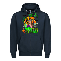 Navy witchy and wild Zipper Hoodie - Zillion Design Studio
