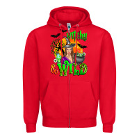 Red witchy and wild Zipper Hoodie - Zillion Design Studio