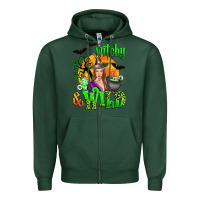 Sports Green witchy and wild Zipper Hoodie - Zillion Design Studio