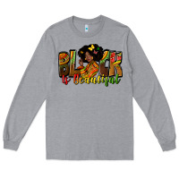 Heather Grey black is beautiful Long Sleeve Tee - Zillion Design Studio