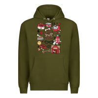 Army Green can't talk right now i'm busy doing dog mom Premium Hoodie - MaliasSmallBusiness