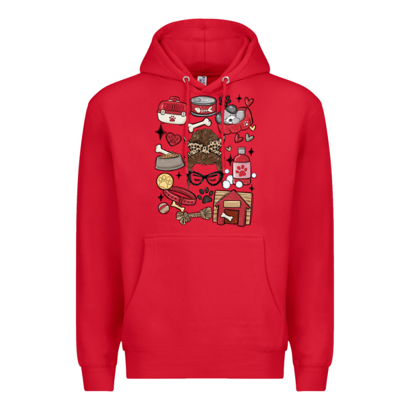 Can't Talk Right Now I'm Busy Doing Dog Mom Premium Hoodie by MaliasSmallBusiness | Teevron