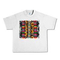 Lunar Rock cowhıde aztec serape wıth leopard and sunflowers brushstroke Urban Heavy Tee - Artiststas