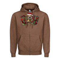 Chestnut christmas joy with heifer Zipper Hoodie - RanaPortraitStore