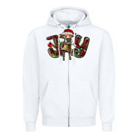 White christmas joy with heifer Zipper Hoodie - RanaPortraitStore