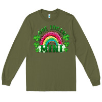 Army Green St. Patrick's Day One Lucky Mini Long Sleeve Tee - RanaPortraitStore