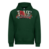 Forest Green love like jesus roses Urban Hoodie - NancyCooperArtShop