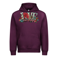 Mauve Wine love like jesus roses Urban Hoodie - NancyCooperArtShop