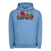 Pigment Pebble Blue love like jesus roses Urban Hoodie - NancyCooperArtShop