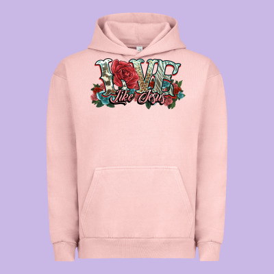 Love Like Jesus Roses Urban Hoodie Designed By Nancycooperartshop