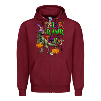 Burgundy trick rawr treat Zipper Hoodie - Zillion Design Studio