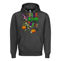 Charcoal Heather trick rawr treat Zipper Hoodie - Zillion Design Studio