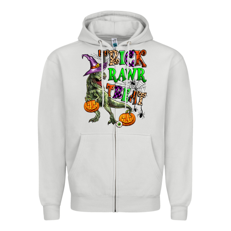 Trick Rawr Treat Zipper Hoodie by Zillion Design Studio | Teevron
