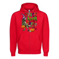 Red trick rawr treat Zipper Hoodie - Zillion Design Studio