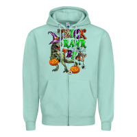 Seafoam trick rawr treat Zipper Hoodie - Zillion Design Studio