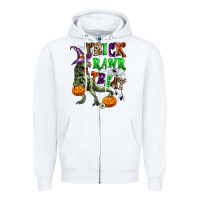 White trick rawr treat Zipper Hoodie - Zillion Design Studio
