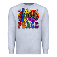 Heather Grey peace Premium Sweatshirt - JahusDesignShop