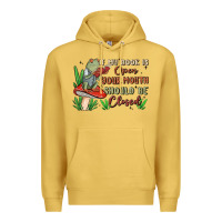 Antique Gold if my book is open your mouth should be closed malia Premium Hoodie - MaliasSmallBusiness