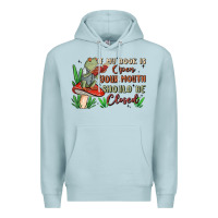 Blue Mist if my book is open your mouth should be closed malia Premium Hoodie - MaliasSmallBusiness