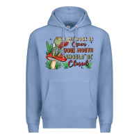 Colony Blue if my book is open your mouth should be closed malia Premium Hoodie - MaliasSmallBusiness