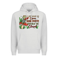 Dove Grey if my book is open your mouth should be closed malia Premium Hoodie - MaliasSmallBusiness